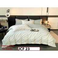 Lenjerie din finet 6 piese cu cearceaf elastic - JCF23