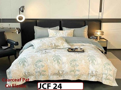 Lenjerie din finet 6 piese cu cearceaf elastic - JCF24 Lenjerie din finet 6 piese cu cearceaf elastic - JCF24
