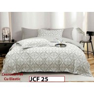 Lenjerie din finet 6 piese cu cearceaf elastic - JCF25