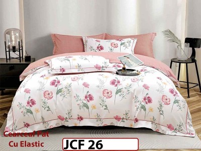 Lenjerie din finet 6 piese cu cearceaf elastic - JCF26 Lenjerie din finet 6 piese cu cearceaf elastic - JCF26