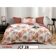 Lenjerie din finet 6 piese cu cearceaf elastic - JCF28