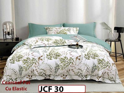 Lenjerie din finet 6 piese cu cearceaf elastic - JCF30 Lenjerie din finet 6 piese cu cearceaf elastic - JCF30