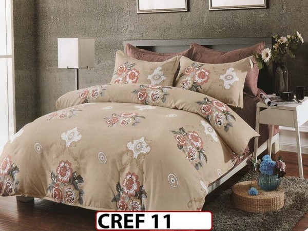 Lenjerie de lux din bumbac creponat cu 4 piese - CREF11