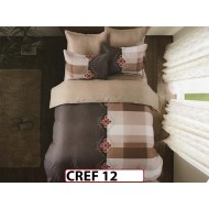 Lenjerie de lux din bumbac creponat cu 4 piese - CREF12