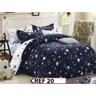 Lenjerie de lux din bumbac creponat cu 4 piese - CREF20