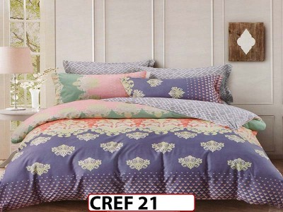 Lenjerie de lux din bumbac creponat cu 4 piese - CREF21 Lenjerie de lux din bumbac creponat cu 4 piese - CREF21