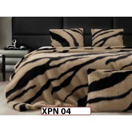 Patura Pufoasa din Blanita Artificiala de Nurca cu fermoar din 3 piese- XPN04