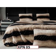 Patura Pufoasa din Blanita Artificiala de Nurca cu fermoar din 3 piese- XPN05