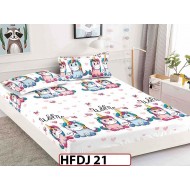 Husa de Pat din Finet + 2 Fete de Perne - Saltea 90x200  - HFDJ21