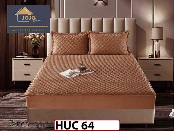 Husa matlasata tip topper din catifea 180x200 - Pat 2 Persoane - HUC64