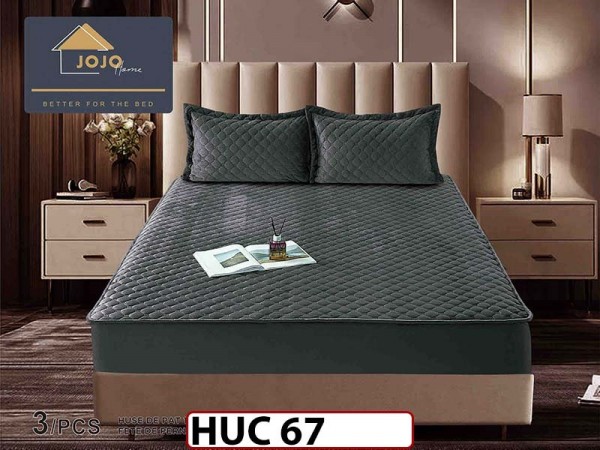 Husa matlasata tip topper din catifea 180x200 - Pat 2 Persoane - HUC67