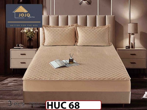 Husa matlasata tip topper din catifea 180x200 - Pat 2 Persoane - HUC68