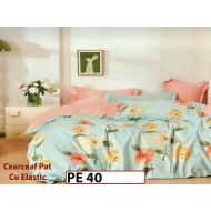 Lenjerie din finet 4 piese 1 Persoana Cearceaf cu Elastec - PE40