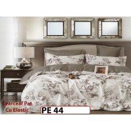 Lenjerie din finet 4 piese 1 Persoana Cearceaf cu Elastec - PE44