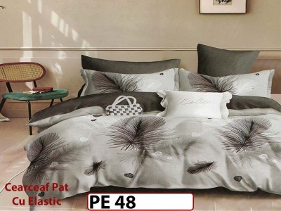 Lenjerie din finet 4 piese 1 Persoana Cearceaf cu Elastec - PE48 Lenjerie din finet 4 piese 1 Persoana Cearceaf cu Elastec - PE48