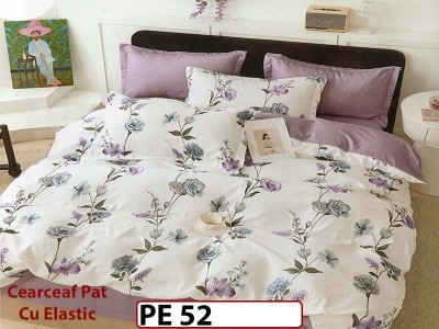 Lenjerie din finet 4 piese 1 Persoana Cearceaf cu Elastec - PE52 Lenjerie din finet 4 piese 1 Persoana Cearceaf cu Elastec - PE52
