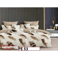 Lenjerie din finet 4 piese 1 Persoana Cearceaf cu Elastec - PE53