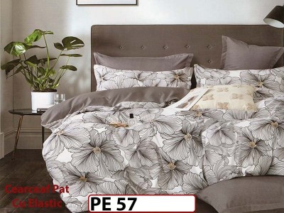 Lenjerie din finet 4 piese 1 Persoana Cearceaf cu Elastec - PE57 Lenjerie din finet 4 piese 1 Persoana Cearceaf cu Elastec - PE57