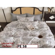 Lenjerie din finet 4 piese 1 Persoana Cearceaf cu Elastec - PE58