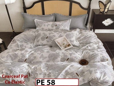 Lenjerie din finet 4 piese 1 Persoana Cearceaf cu Elastec - PE58 Lenjerie din finet 4 piese 1 Persoana Cearceaf cu Elastec - PE58