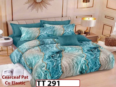 Lenjerie din finet 6 piese si cearceaf cu Elastic - TT 291 Lenjerie din finet 6 piese si cearceaf cu Elastic - TT 291