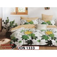 Lenjerie din finet  6 piese cearceaf cu elastic - JON1333