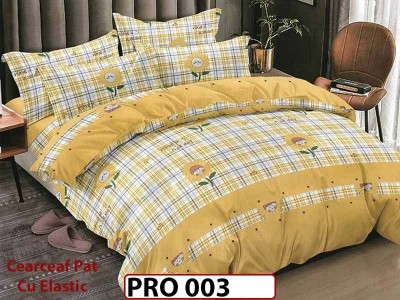 Lenjerie din finet 6 piese cu cearceaf elastic - PRO003