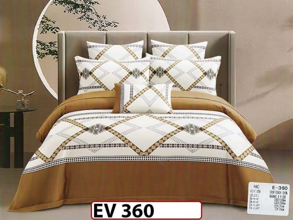 Lenjerie din bumbac Satinat 6 piese Casa New Concept - EV360 Lenjerie din bumbac Satinat 6 piese Casa New Concept - EV360