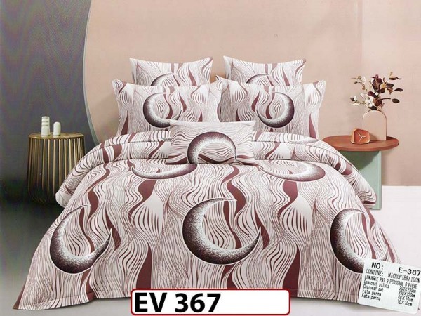 Lenjerie din bumbac Satinat 6 piese Casa New Concept - EV367 Lenjerie din bumbac Satinat 6 piese Casa New Concept - EV367