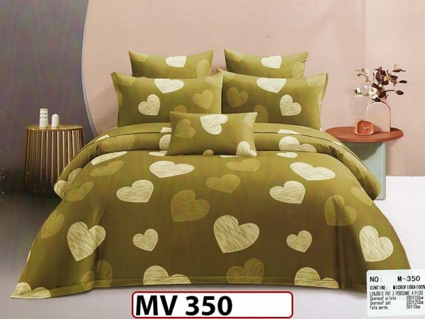 Lenjerie din bumbac Satinat 4 piese Casa New Concept - MV350 Lenjerie din bumbac Satinat 4 piese Casa New Concept - MV350