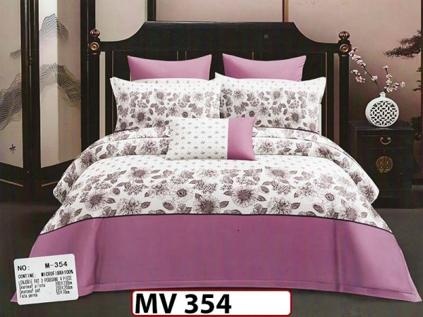 Lenjerie din bumbac Satinat 4 piese Casa New Concept - MV354 Lenjerie din bumbac Satinat 4 piese Casa New Concept - MV354
