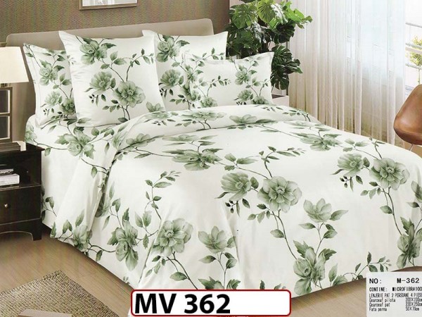 Lenjerie din bumbac Satinat 4 piese Casa New Concept - MV362 Lenjerie din bumbac Satinat 4 piese Casa New Concept - MV362