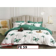 Lenjerie din finet 4 piese 1 Persoana Cearceaf cu Elastec - PE 59