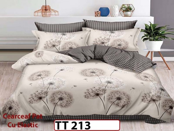 Lenjerie din finet 6 piese si cearceaf cu Elastic - TT 213 Lenjerie din finet 6 piese si cearceaf cu Elastic - TT 213