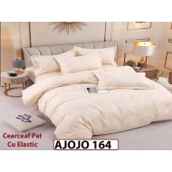 Lenjerie din finet 6 piese si cearceaf cu Elastic - AJOJO164