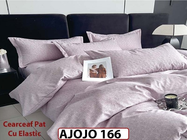 Lenjerie din finet 6 piese si cearceaf cu Elastic - AJOJO166 Lenjerie din finet 6 piese si cearceaf cu Elastic - AJOJO166