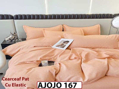 Lenjerie din finet 6 piese si cearceaf cu Elastic - AJOJO167