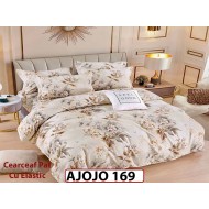 Lenjerie din finet 6 piese si cearceaf cu Elastic - AJOJO169