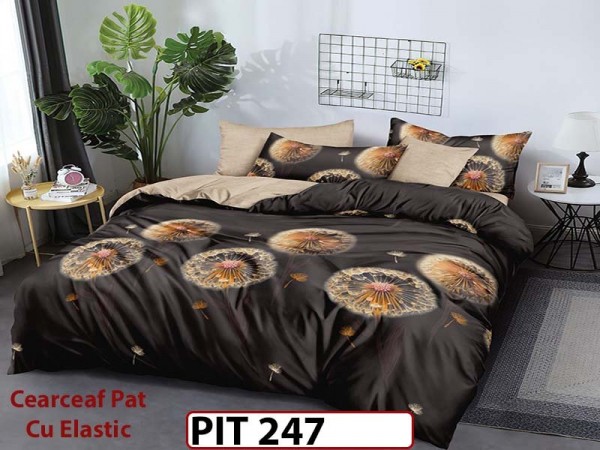 Lenjerie din finet 6 piese si cearceaf cu elastic - PIT247 Lenjerie din finet 6 piese si cearceaf cu elastic - PIT247