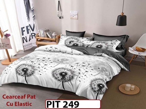 Lenjerie din finet 6 piese si cearceaf cu elastic - PIT249 Lenjerie din finet 6 piese si cearceaf cu elastic - PIT249