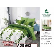 Lenjerie din finet  6 piese si cearceaf cu elastic - ADE 603