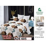 Lenjerie din finet  6 piese si cearceaf cu elastic - ADE 605