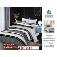 Lenjerie din finet  6 piese si cearceaf cu elastic - ADE 611