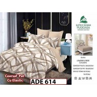 Lenjerie din finet  6 piese si cearceaf cu elastic - ADE 614