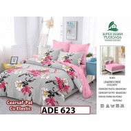 Lenjerie din finet  6 piese si cearceaf cu elastic - ADE 623