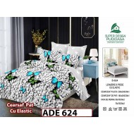 Lenjerie din finet  6 piese si cearceaf cu elastic - ADE 624