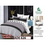 Lenjerie din finet  6 piese si cearceaf cu elastic - ADE 626