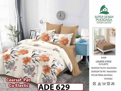 Lenjerie din finet  6 piese si cearceaf cu elastic - ADE 629 Lenjerie din finet  6 piese si cearceaf cu elastic - ADE 629