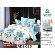 Lenjerie din finet  6 piese si cearceaf cu elastic - ADE 635