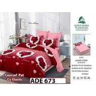 Lenjerie din finet  6 piese si cearceaf cu elastic - ADE 673